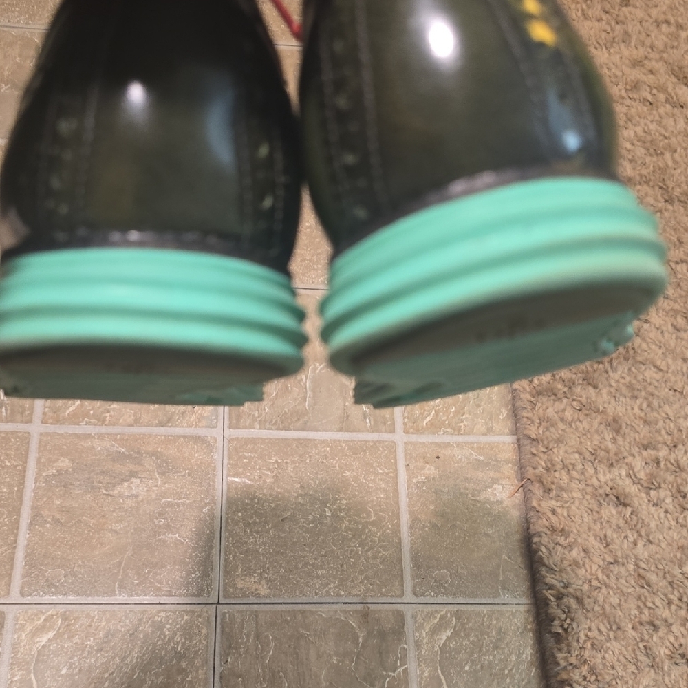 Cole Haan Green Derbys with Green Sole - Picture 4 of 5
